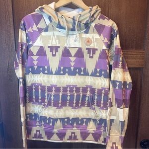 Burton Dry Ride AztecPurple & Cream Geometric Pullover Hoodie